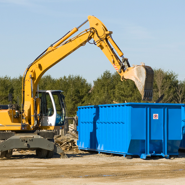 are there any restrictions on where a residential dumpster can be placed in Bonfield